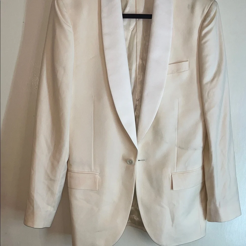 J. Crew Cream / White Tuxedo Blazer NWT 36R
